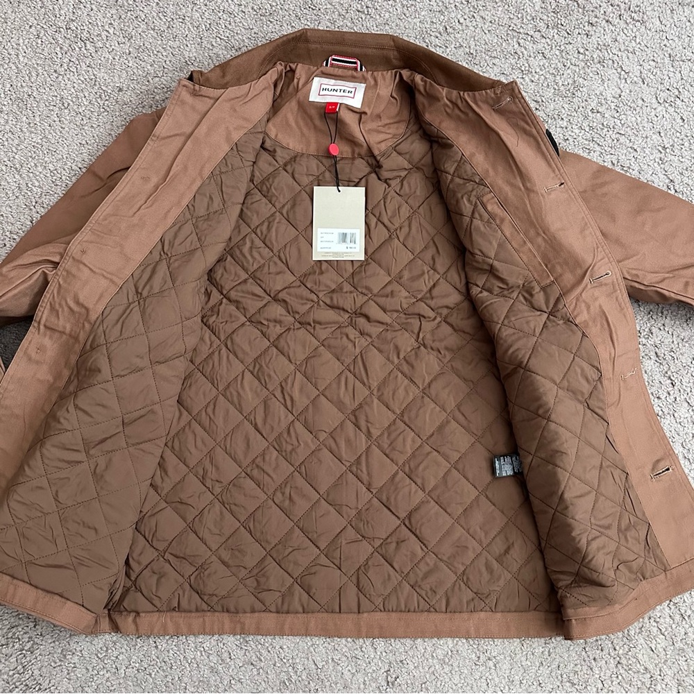 Hunter Lined Canvas Jacket Brown Plaid Mens S Barn Coat Rugged Utility Gorpcore - Picture 14 of 16